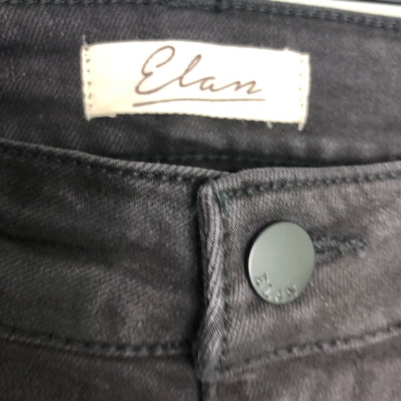 ELAN Fringe Denim Jeans INTERNATIONAL FRAY SIDE Black Skinny - Picture 9 of 13